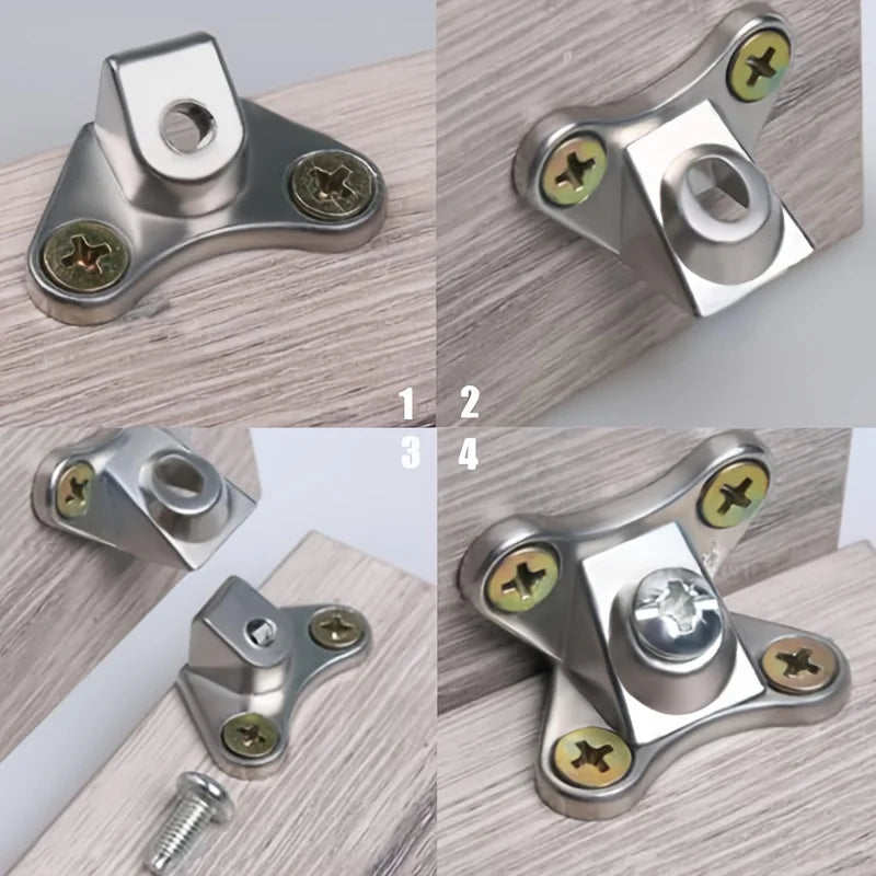 30-Piece Zinc Alloy Butterfly Corner Bracket Set with Screws - Durable Support Connectors for Furniture & Drawers