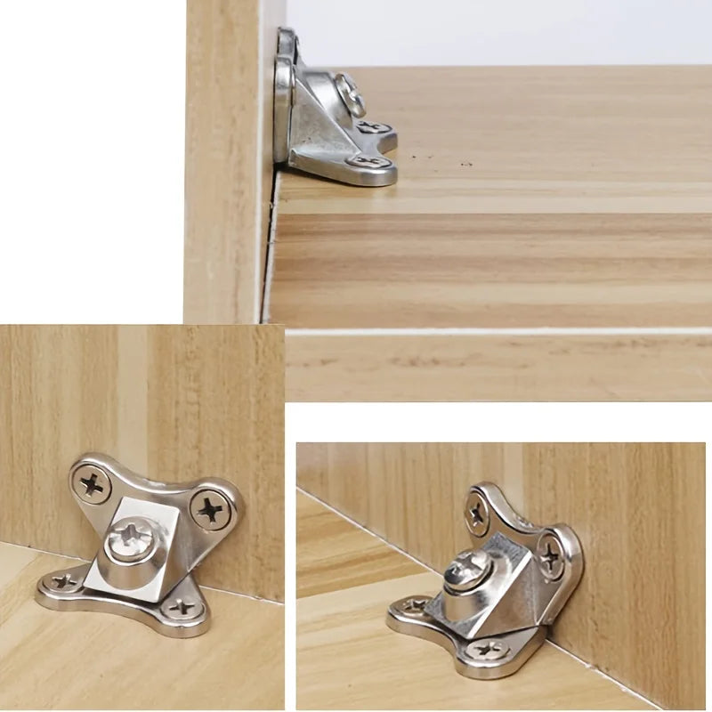 30-Piece Zinc Alloy Butterfly Corner Bracket Set with Screws - Durable Support Connectors for Furniture & Drawers