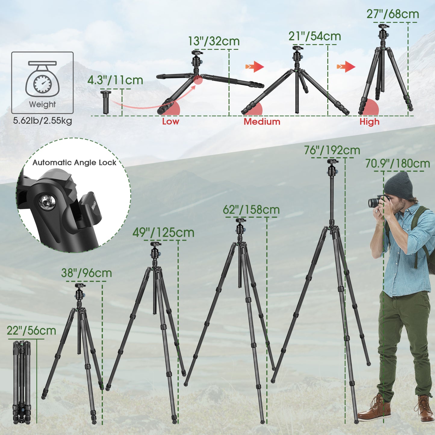 Ultimate Carbon Fiber Tripod System™