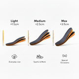 Height Boost Insole - Invisible Elevator Shoe Lift (+1.5 to 3.5cm)